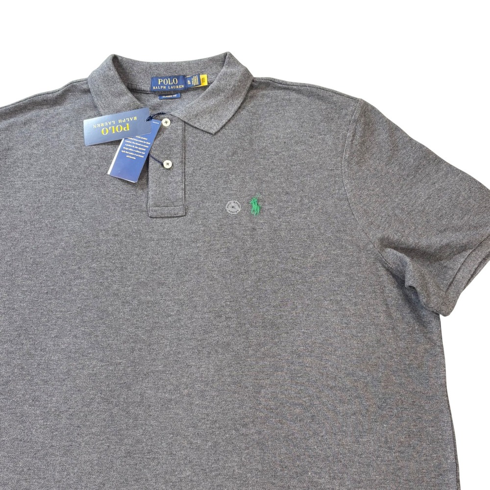 Ralph Lauren polo shirt Mens XL Grey Heather Classic Fit Short Sleeve